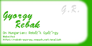 gyorgy rebak business card